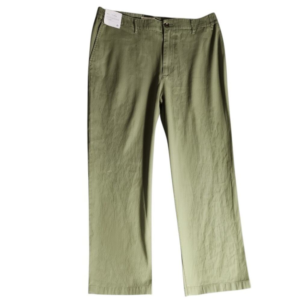 Goodfellow & Co Men Pants XL NWT Green Straight Fit Elastic Waist Casual‎ Chino